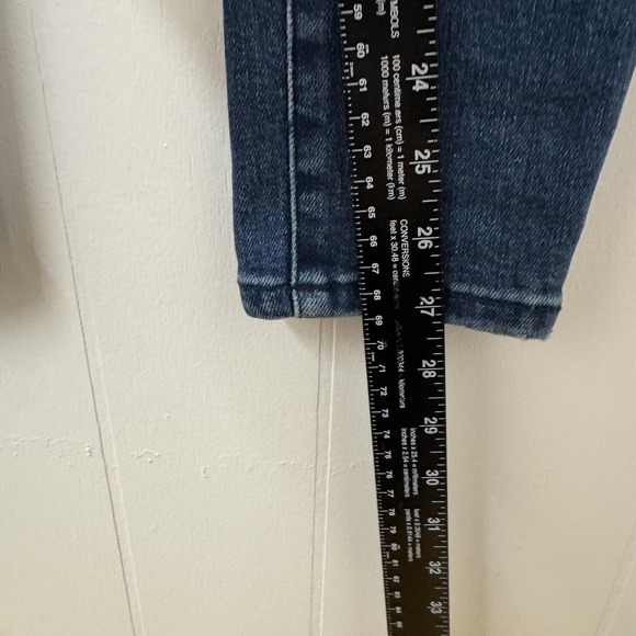 Good American Jeans Womens 0/25 Blue Good Legs High Rise Skinny Side Zip 29" - Picture 7 of 15